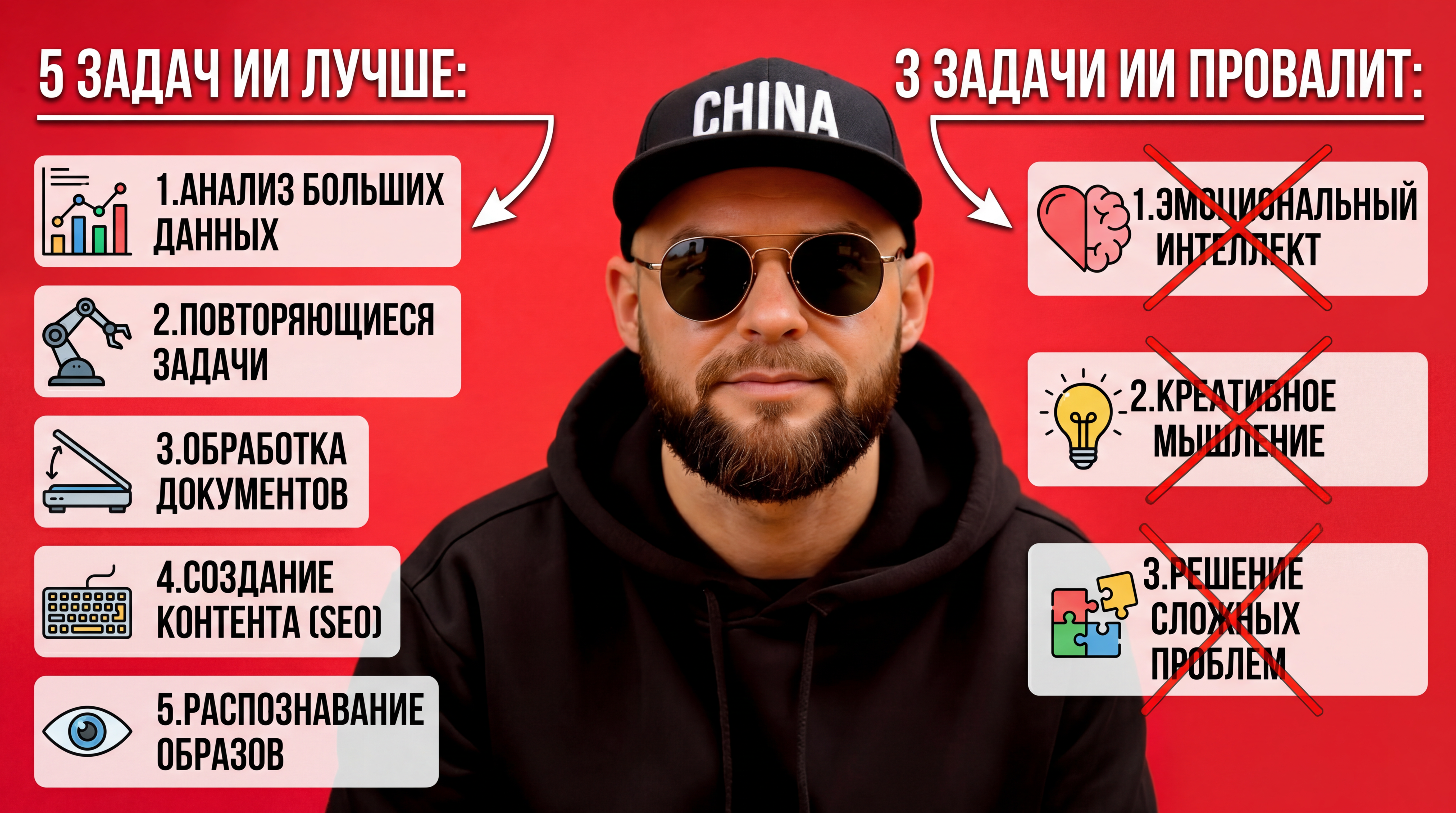 5 задач, которые ИИ уже делает лучше вашего сотрудника — и 3 задачи, где он провалится